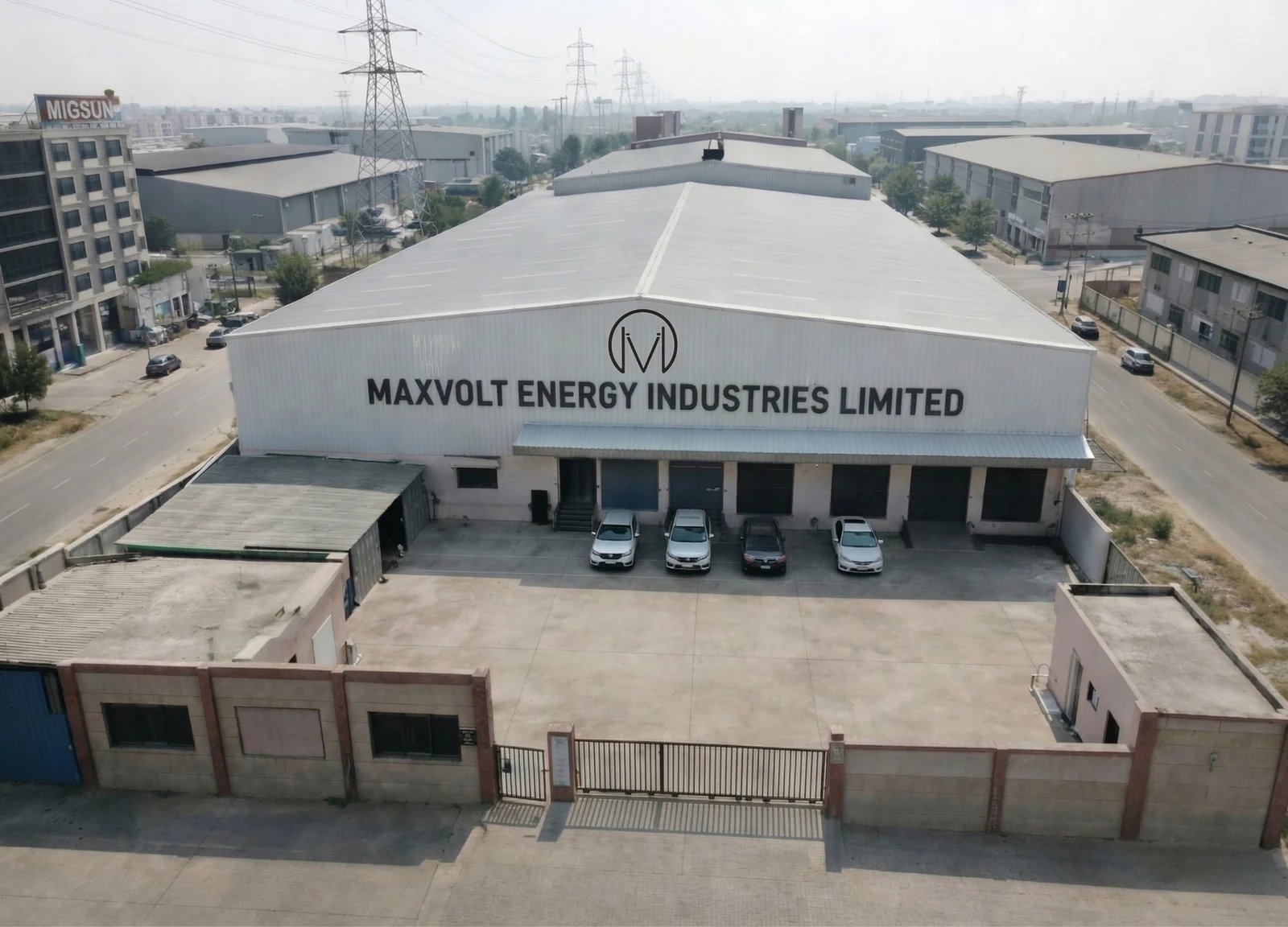 MaxVolt plant at Duhai, aerial view